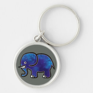 Blauer Elefant Schlüsselanhänger