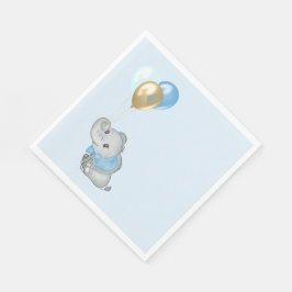 Blauer Elefant Serviette Baby Shower