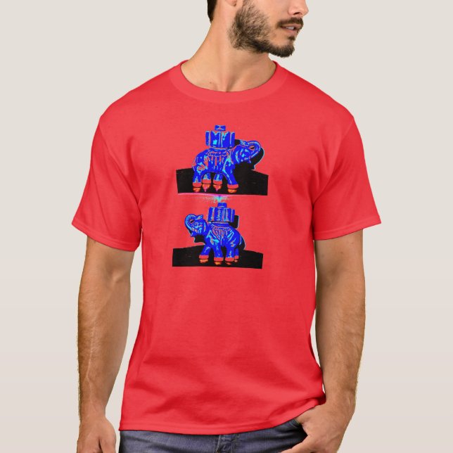 Blauer Elefant T-Shirt (Vorderseite)