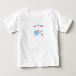 Blauer Elefant und schöne Blume sind nett Baby T-shirt