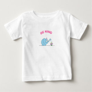 Blauer Elefant und schöne Blume sind nett Baby T-shirt