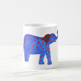 Blauer Elefant Zeichnend klassische Tasse