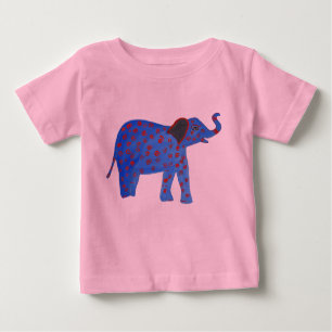 Blauer Elefant Zeichnend Tutu Bodysuit Baby T-shirt