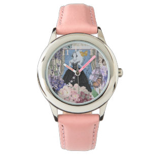 Blauer Eleganter Extravaganter Blumenstrauß Armbanduhr