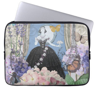 Blauer Eleganter Extravaganter Blumenstrauß Laptopschutzhülle