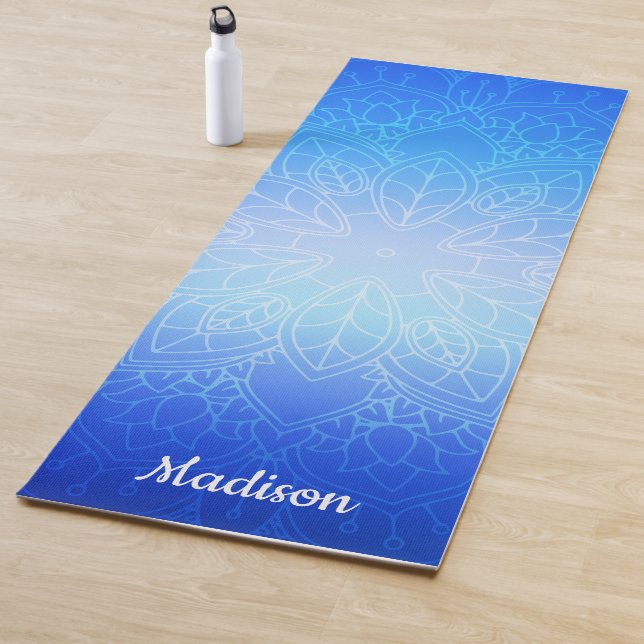 Blauer Eleganter Mandala Muster Yoga Mat Yogamatte (Beispiel)