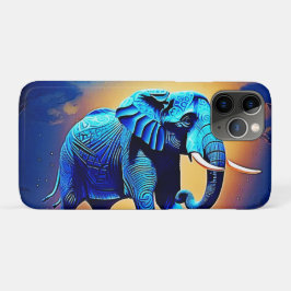 Blauer Elephant Glow Design Case-Mate iPhone Hülle