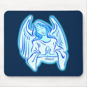 Blauer Engel der Friedensmaus Pad Mousepad