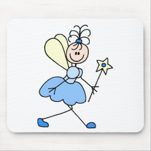 Blauer Engel-Strichmännchen-Mauspad Mousepad