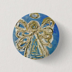 Blauer Engelknopf, Buttone oder Anhänger Button