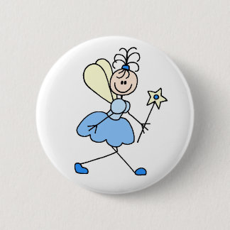 Blauer Engels-Fee-Knopf Button