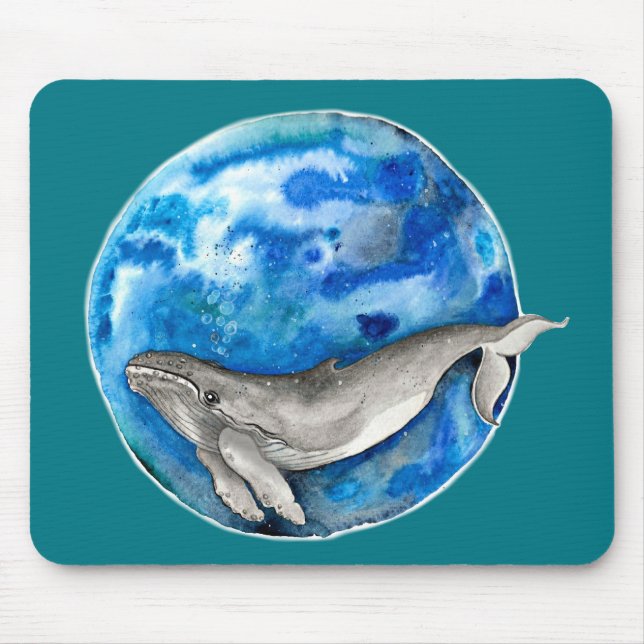 Blauer Erdwalfisch Mousepad (Vorne)