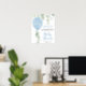 Blauer Eukalyptus Babydusche Begrüßung Poster (Home Office)