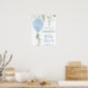 Blauer Eukalyptus Babydusche Begrüßung Poster (Kitchen)