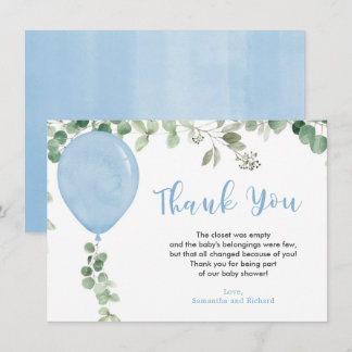 Blauer Eukalyptusblume Dankeskarte