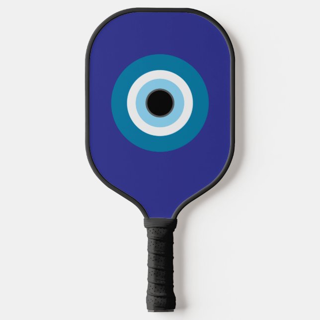 Blauer Evil Eye Pickle Ball Paddle (Vorderseite)