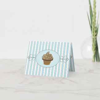Blauer extravaganter Kuchen Karte