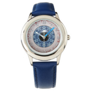 Blauer Eyeballvergnügen Armbanduhr
