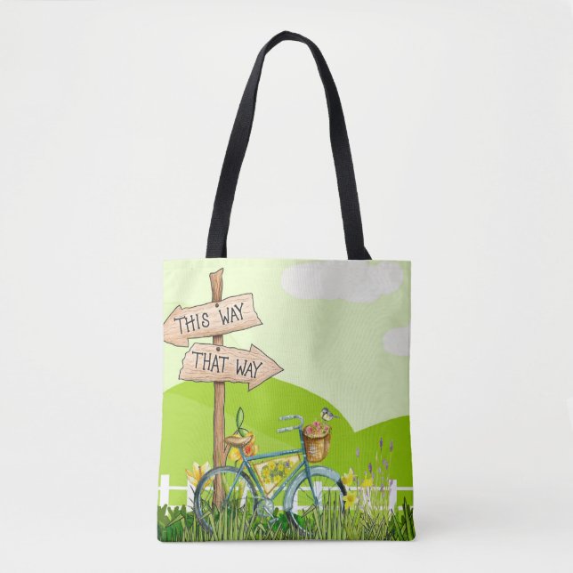 Blauer Fahrrad-Gelber-Blumen (Vorderseite)