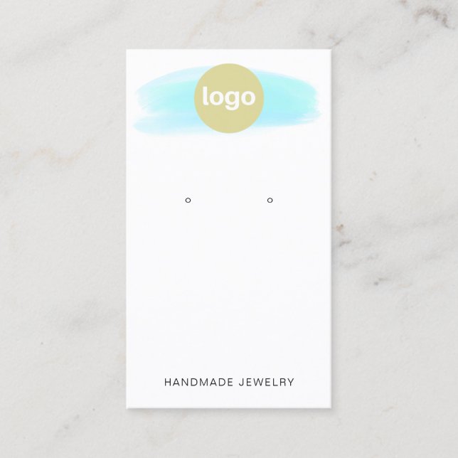 Blauer Farbauftrag einfügen Visitenkarte (Vorderseite)