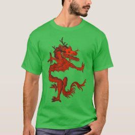 Blauer farbenfroher traditioneller chinesischer Dr T-Shirt