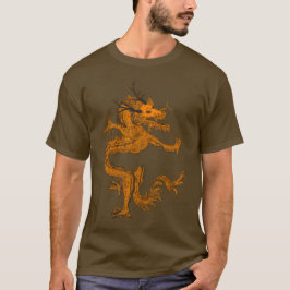 Blauer farbenfroher traditioneller chinesischer Dr T-Shirt