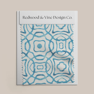 Blauer Farbquatrefolienblock Print Stoff