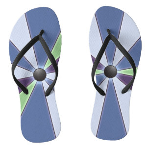 Blauer Farbton, grafisch Flip Flops