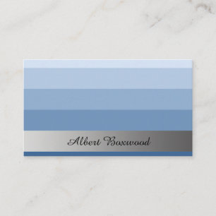 Blauer Farbton mit eigenem Silber-Banner-Text Visitenkarte