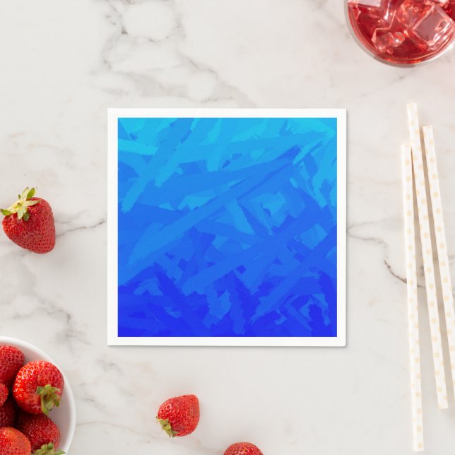 Blauer Farbverlauf abstrakt  Serviette (Beispiel)