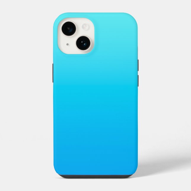 Blauer Farbverlauf iPhone Hülle (Rückseite)