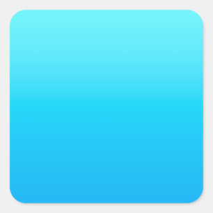 Blauer Farbverlauf Quadratischer Aufkleber
