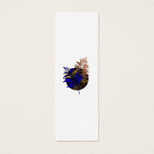 Blauer Farn im schwarzen Kreis (Vorderseite)