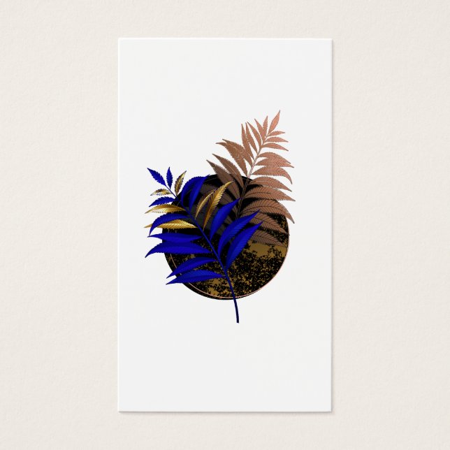 Blauer Farn im schwarzen Kreis (Vorderseite)