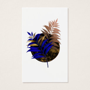 Blauer Farn im schwarzen Kreis