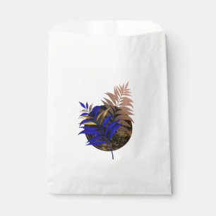 Blauer Farn im schwarzen Kreis Geschenktütchen