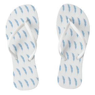 Blauer Federn Flip Flops