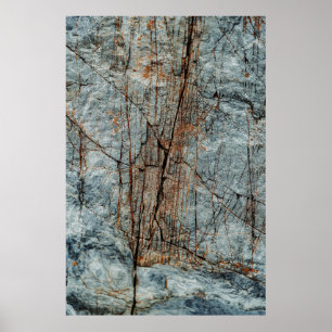 Blauer Felsen Poster