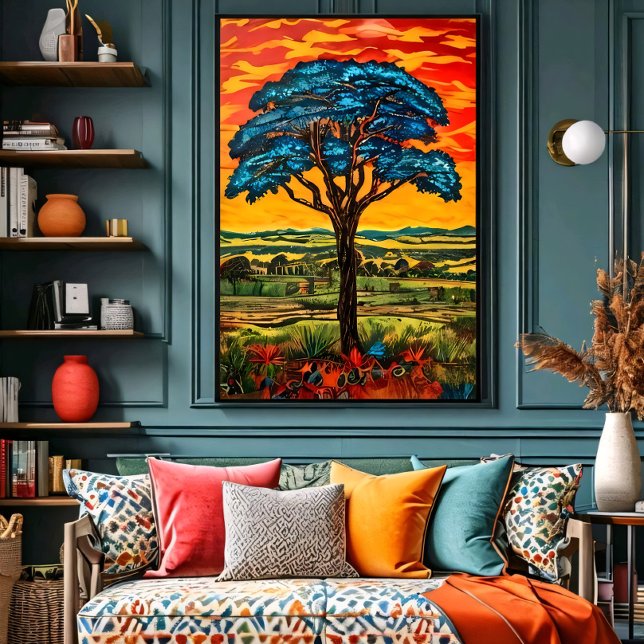 Blauer Feuerbaum Poster (Von Creator hochgeladen)