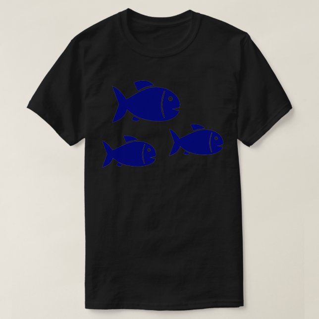 Blauer Fisch 14 T-Shirt (Design vorne)