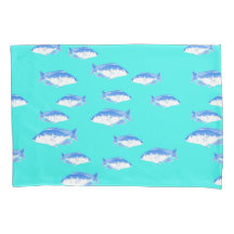 Blauer Fisch auf Türkis