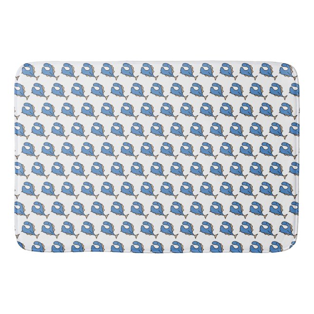 Blauer Fisch  Badematte (Vorderseite)