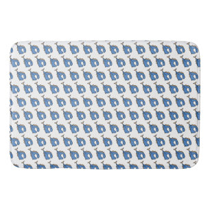 Blauer Fisch Badematte