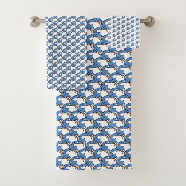 Blauer Fisch Badhandtuch Set (Insitu)
