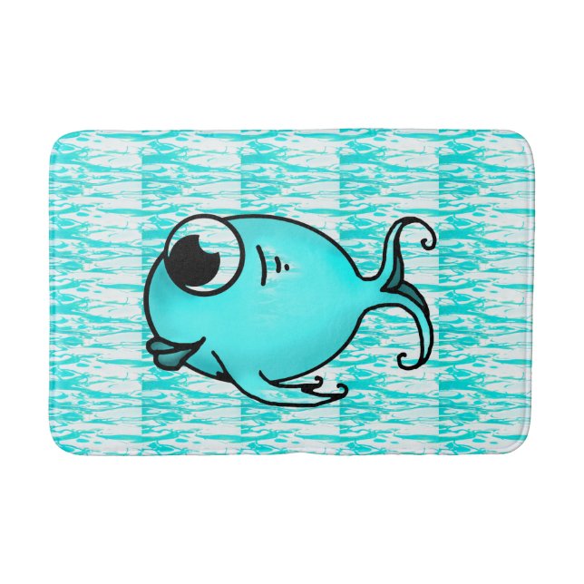 Blauer Fisch Bath Mat Badematte (Vorderseite)
