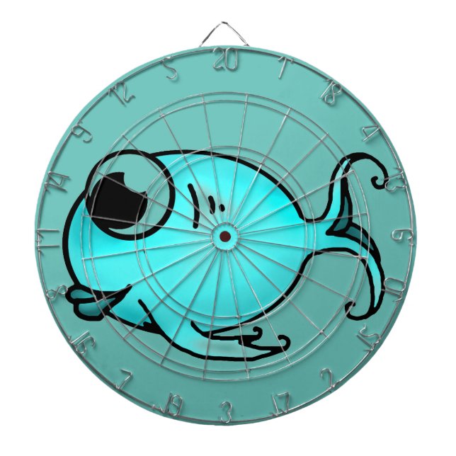 Blauer Fisch Dartscheibe (vorne)