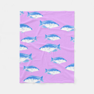 Blauer Fisch Fleecedecke