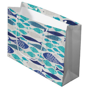 Blauer Fisch Große Geschenktüte
