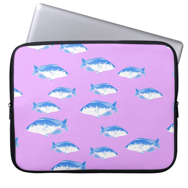 Blauer Fisch Laptopschutzhülle (Vorderseite)