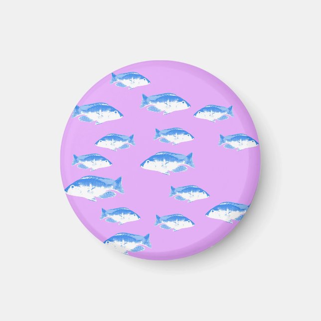 Blauer Fisch Magnet (Vorne)